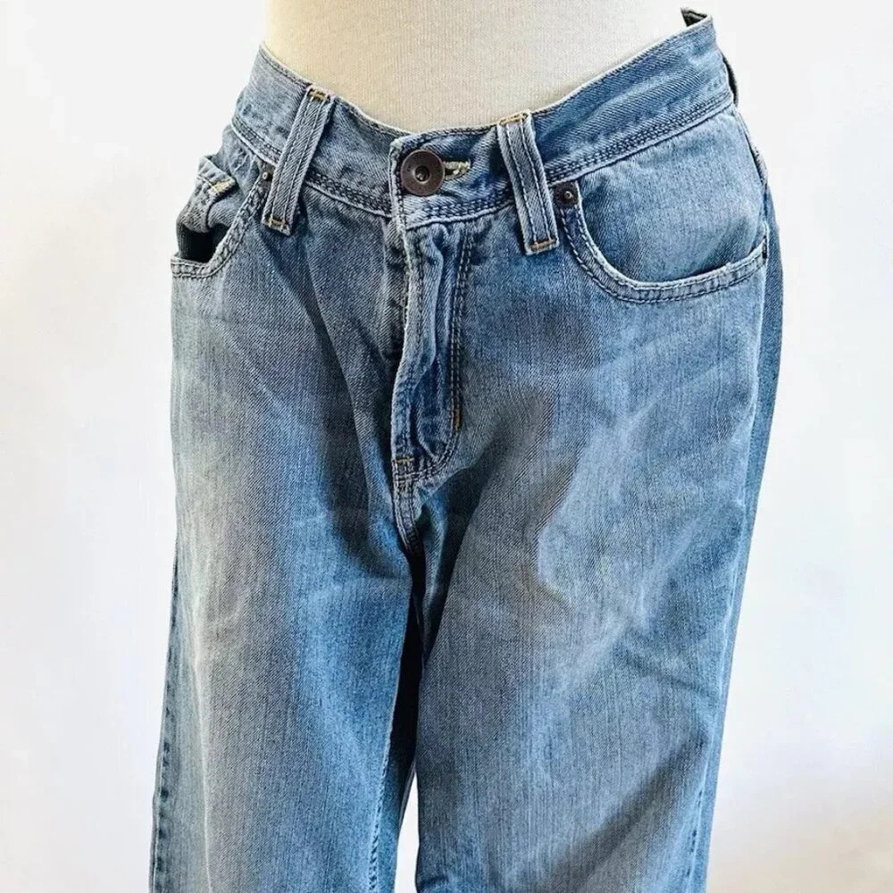 DKNY JEANS Women Bootcut Mid-Rise Cotton Denim Blue Jeans Pants Size 30X30